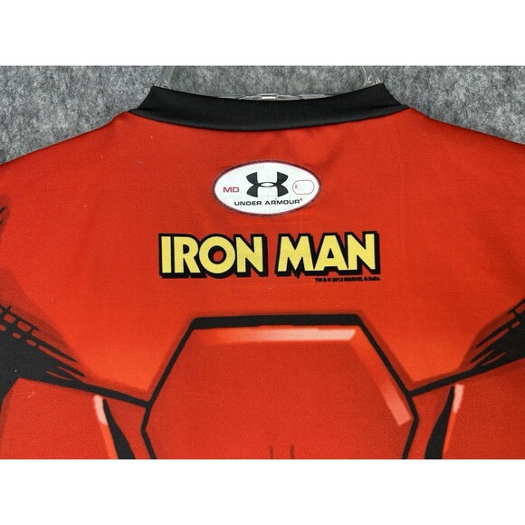 Under Armour Marvel Comics Iron Man Compression Shirt Heat Gear Mens Sz M (READ) - Picture 5 of 9